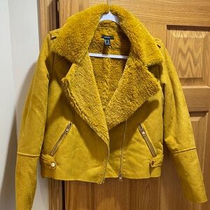 Forever 21 Mustard Teddy Jacket